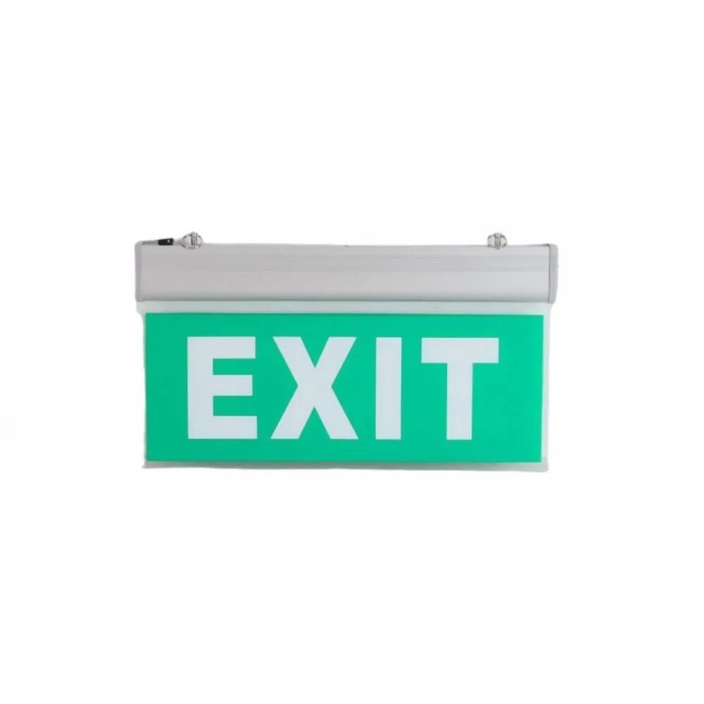 LED Exit Sign Emergency Evacuation Light | Acrylic Green Indicator