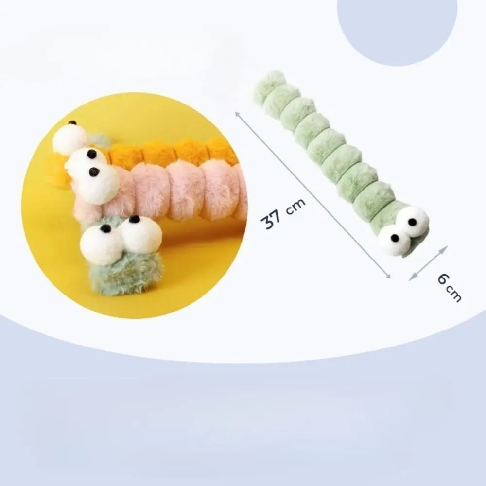 Caterpillar Catnip Kick Toy – Interactive Plush Chew Toy for Cats