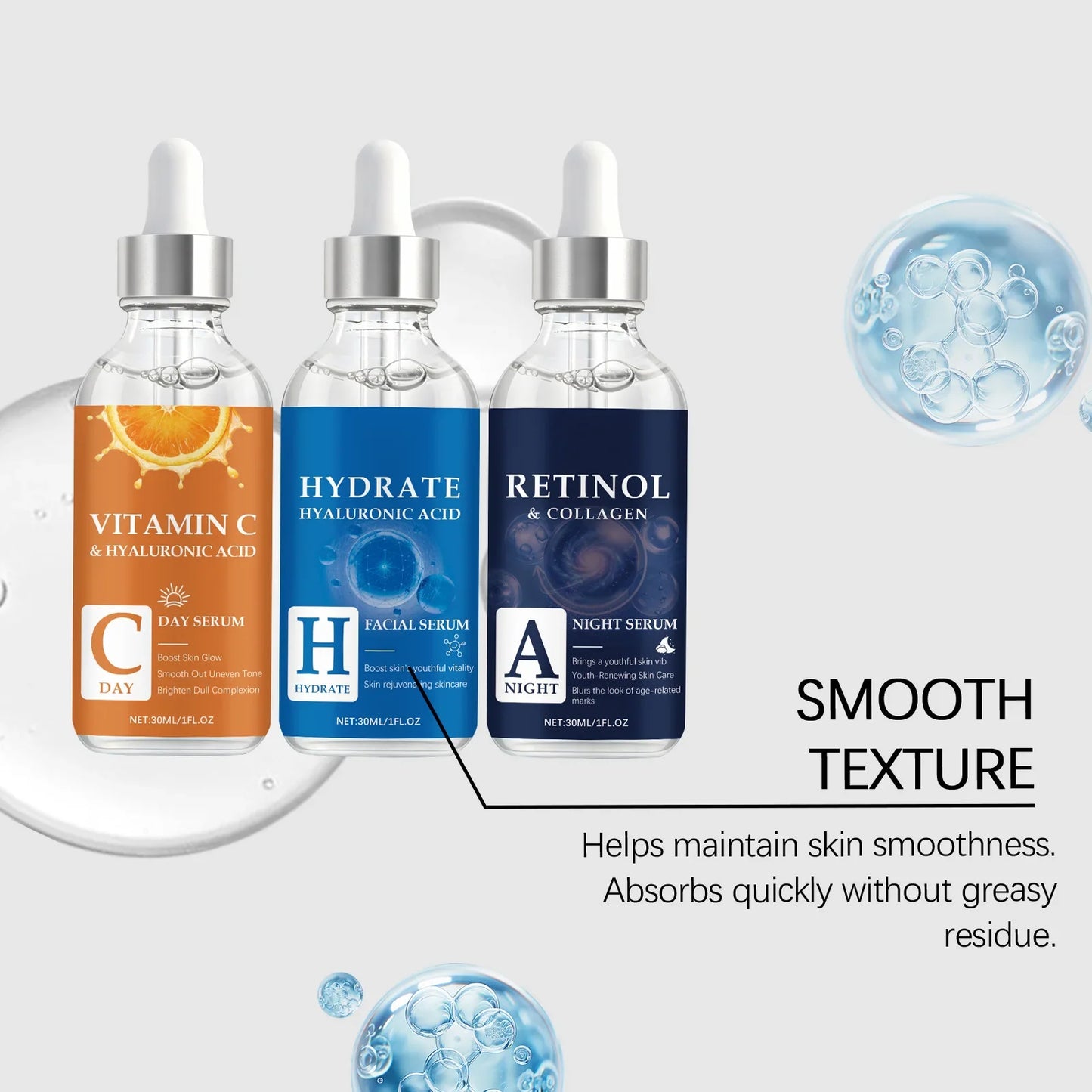 Hyaluronic Acid Serum – Retinol, Vitamin C Face Essence 30ml