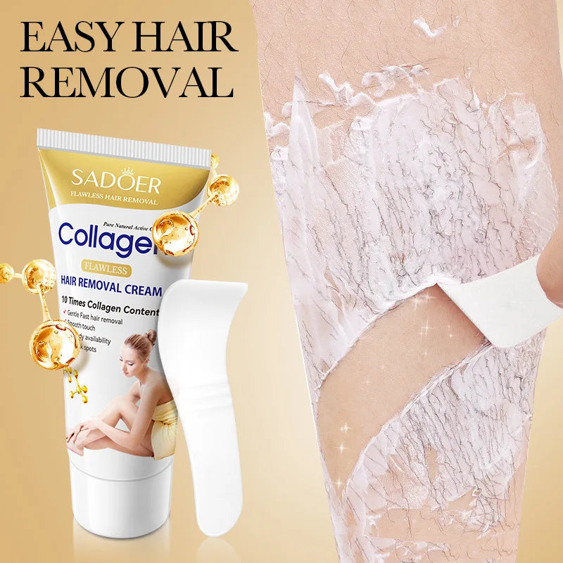SADOER Collagen Hair Removal Cream – Non-Irritating, Whole Body