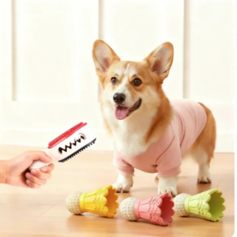 Badminton Shape Interactive Dog Chew Toy | Bite-Resistant