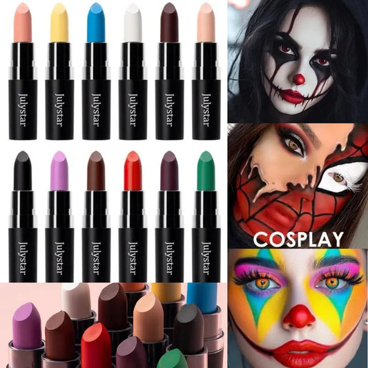 12-Color Waterproof Matte Lipstick – Bold Halloween Lip Color Matte Lipstick Peaceful Pleasures Health and Wellness