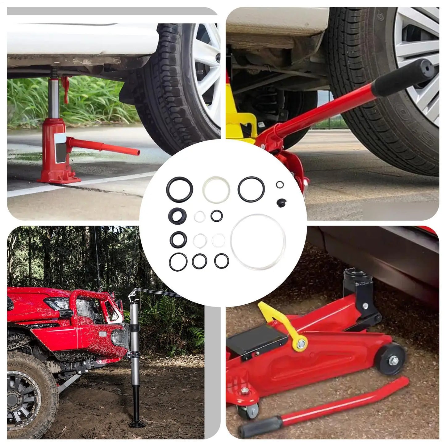 15-Pc 3-Ton Floor Jack Seal Kit | Hydraulic O-Ring Rebuild Set