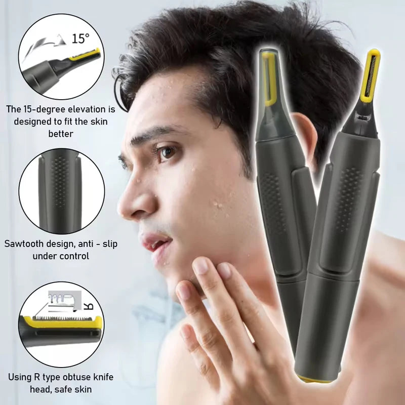 New Multifunction Nose Eyebrow Sideburns Head Shaver Personal Facial Care Washable Electric Men's Mini Razor Peaceful Pleasures Health and Wellness