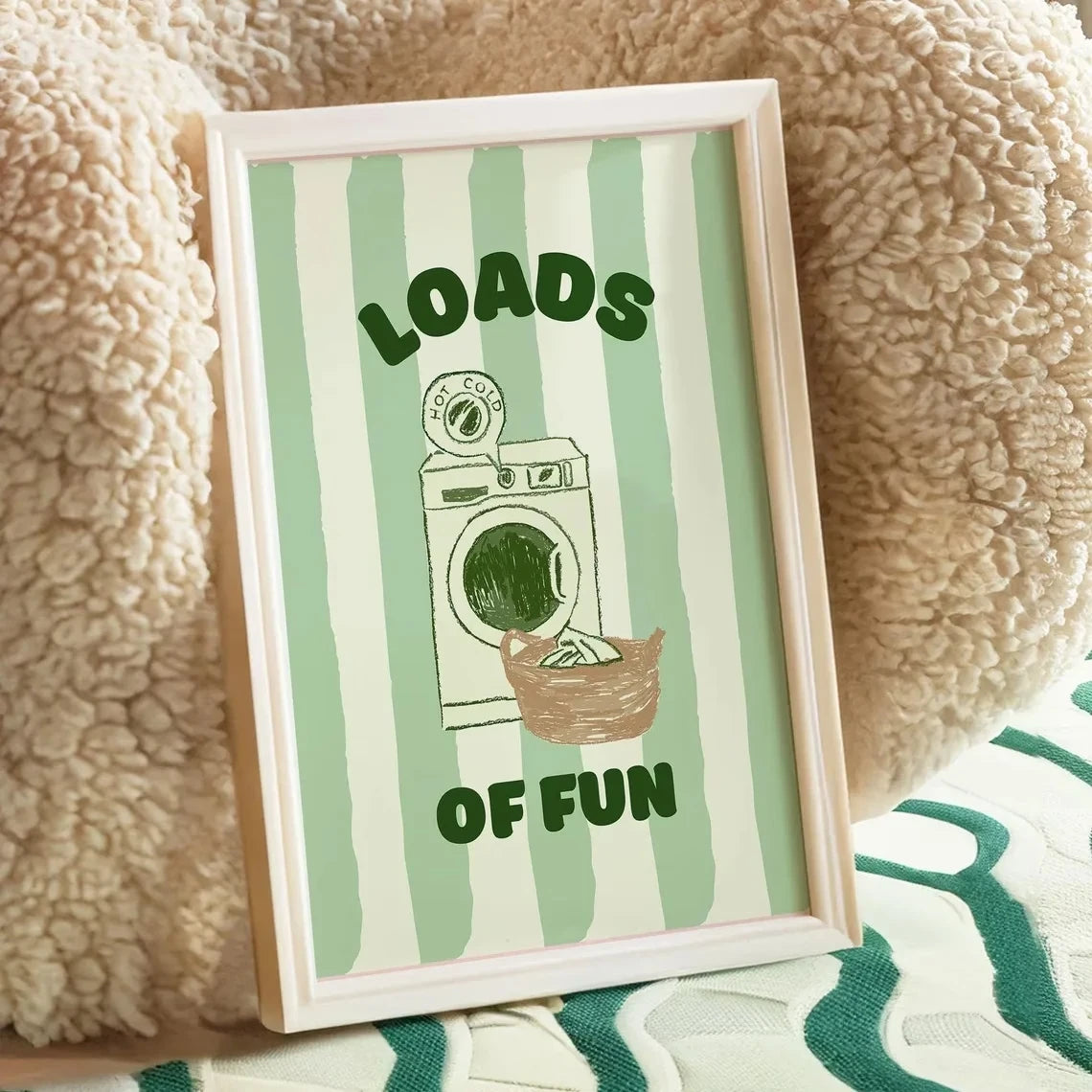 Laundry Rules Canvas Wall Art Print | Home Decor Poster