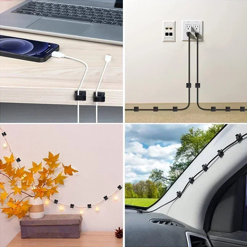 Self-Adhesive Cable Clips Wire Organizer – 10/20/30 Pack