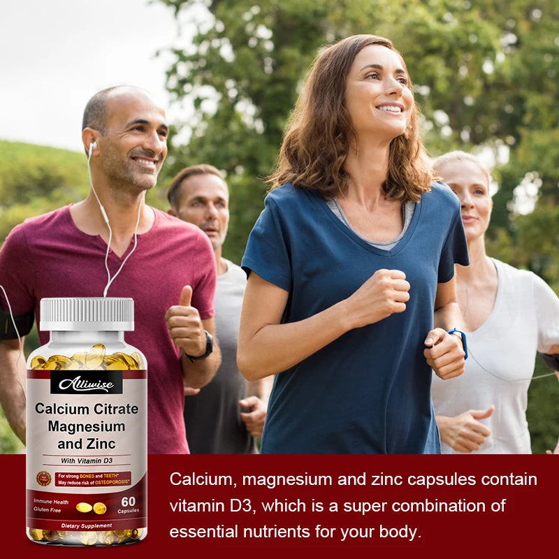 Calcium Magnesium Zinc Capsules with Vitamin D3 – Bone & Cell Health Dietary Supplements Peaceful Pleasures Health and Wellness