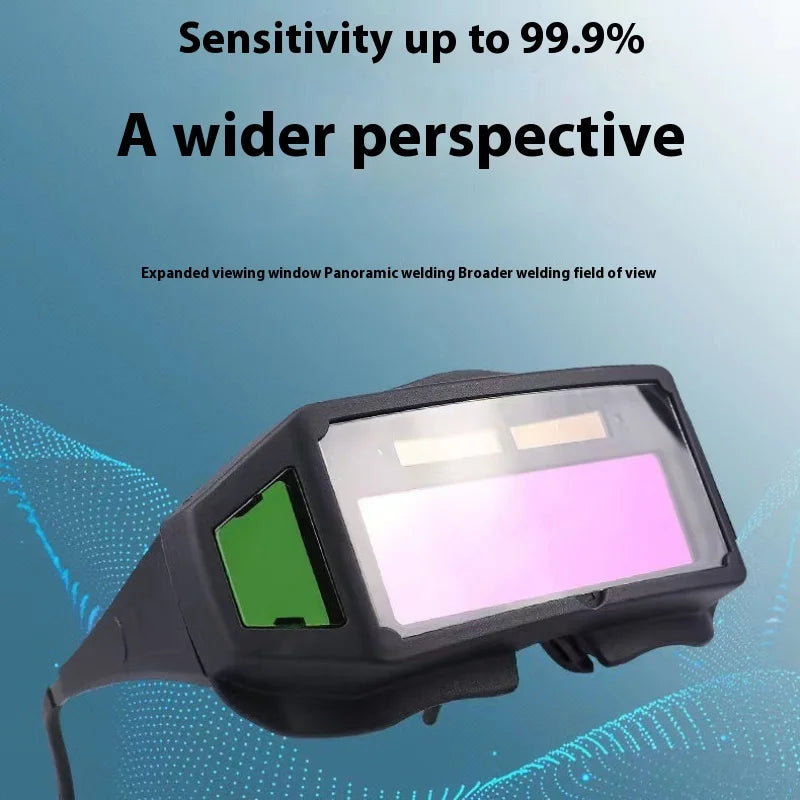 Welding Goggles Eye Protection Easy Carried Head Darkening Welding Glasses Multi Window Dimming & Zipper Box&20 Protective Film Peaceful Pleasures Health and Wellness