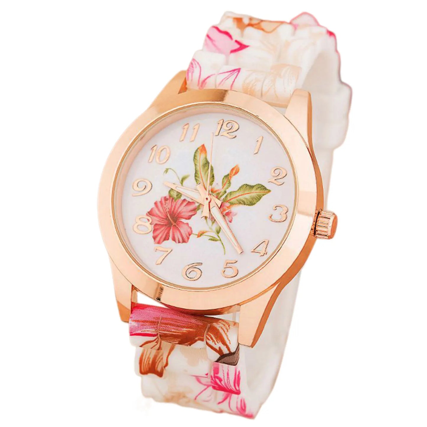 Women's Fashionable-Quartz Watch Printed Elegant Floral Dial Wristwatch Casual Watch Accurate-Quartz Movement Stylish Present Peaceful Pleasures Health and Wellness 2