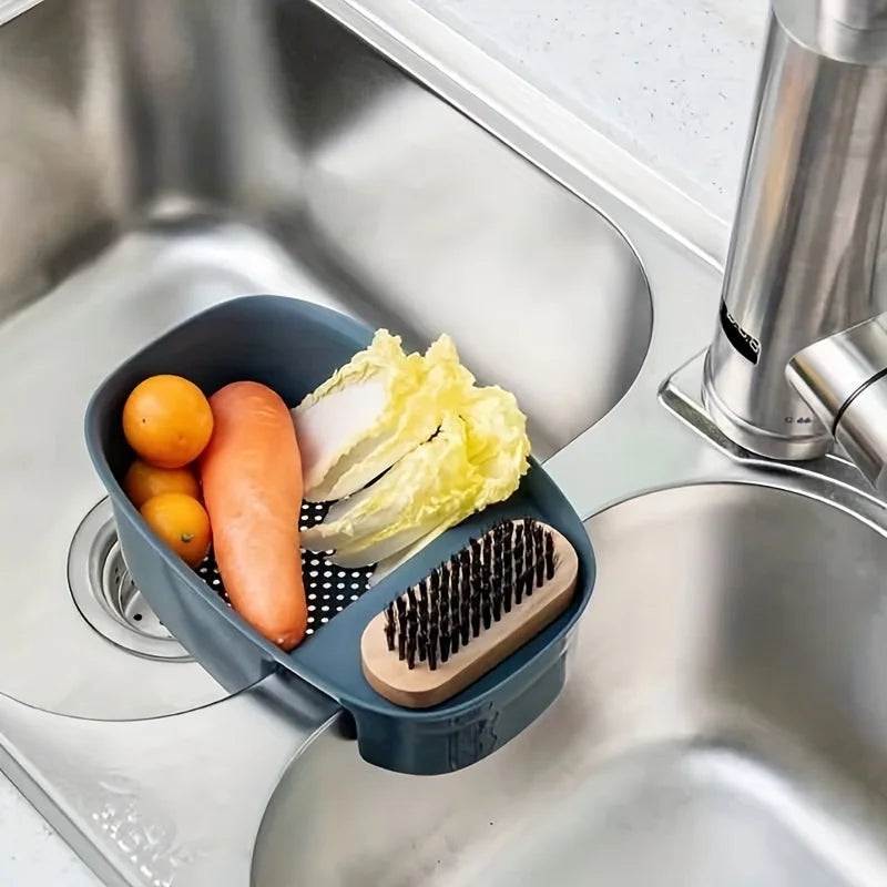 Plastic Drain Basket with Handle – Rice, Fruit & Kitchen Use