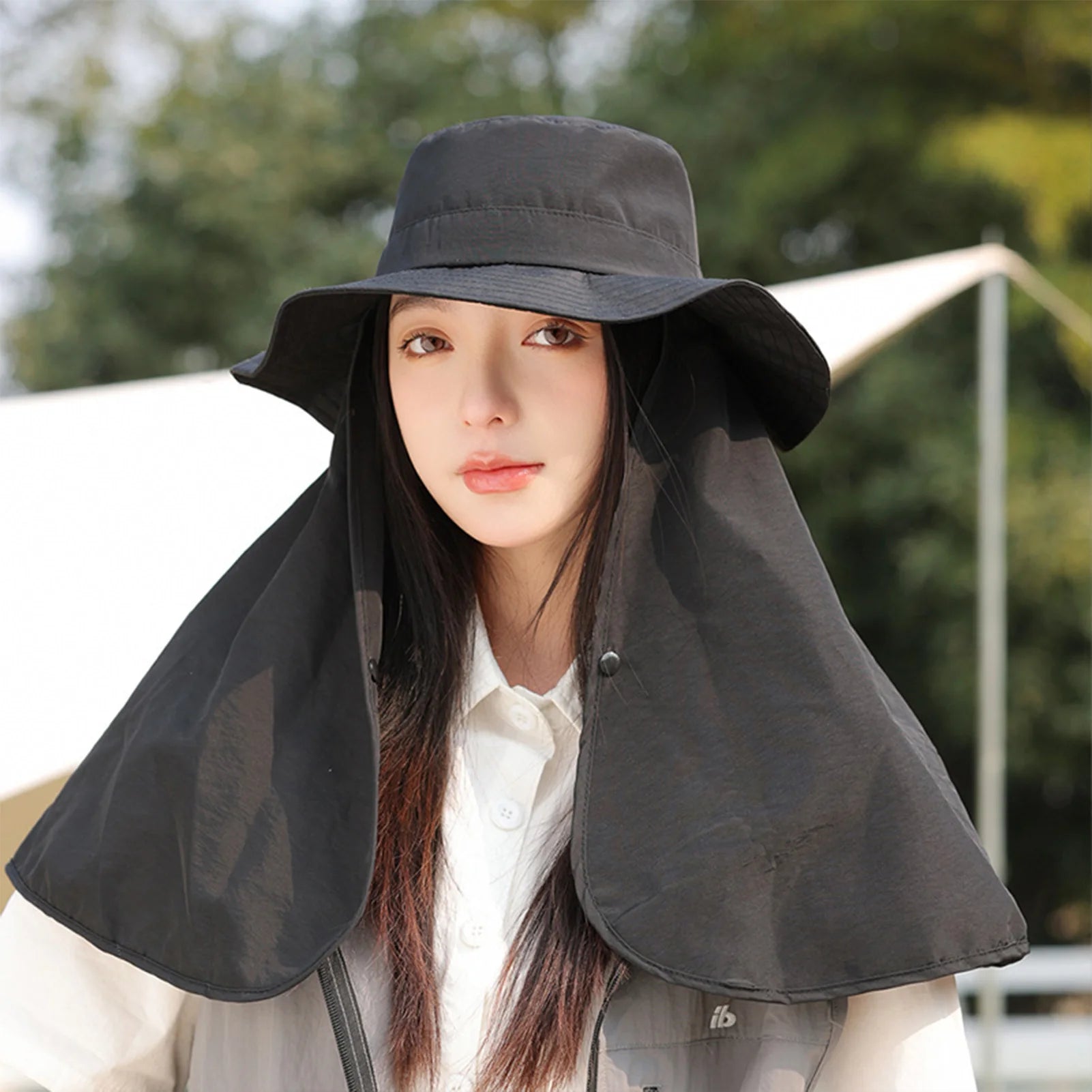 Women Sun Protect Hat Wide Brim UV Protect Outdoor Fishing Hat Adjustable Lightweight for Summer Peaceful Pleasures Health and Wellness