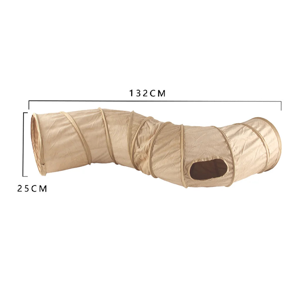 Cat Tunnel Tube Kitty Bored Pet Toys Peek Hole Toy