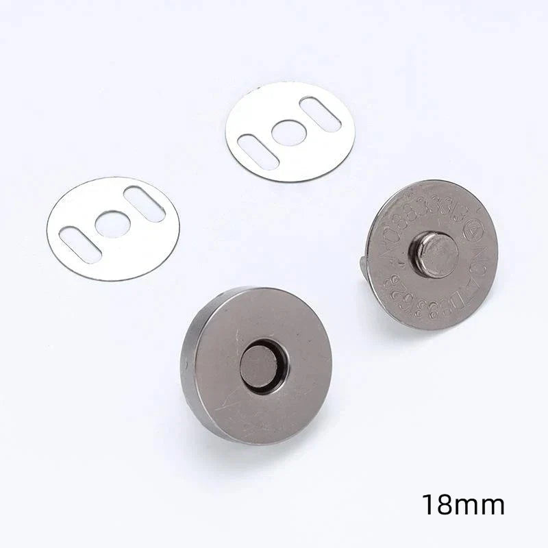 10-Pack Magnetic Snap Button Clasps for Bags & Leather 14/18mm