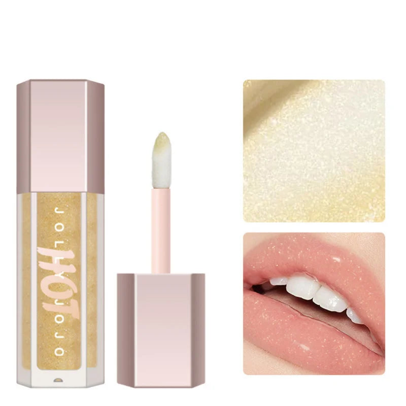2PCS JOLLY JOJOT Transparent Lip Gloss, Water-Gloss Mirror Lip Glaze, Long-Lasting Moisturizing and Nourishing Lipstick Makeup Peaceful Pleasures Health and Wellness