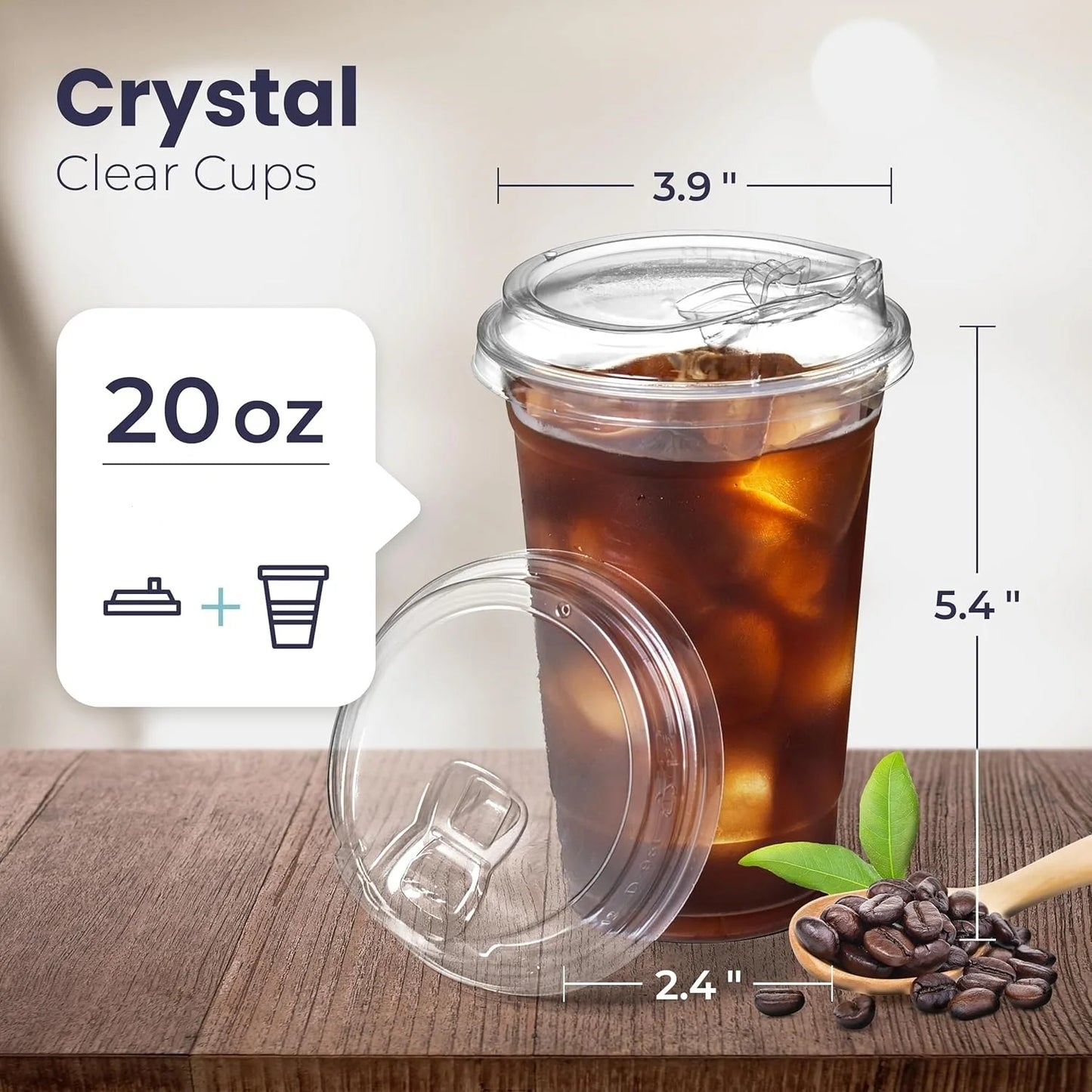 10 Sets Clear Plastic Cup with Sip lids 12//20/16 Disposable Cups for Iced Coffee or Juice Party Smoothie Milkshake Cold Drinks Peaceful Pleasures Health and Wellness 20OZ