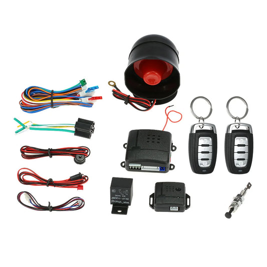 KKMOON Car Alarm Anti-Theft System | 2 Remotes, Siren & Wiring Car Alarm System Peaceful Pleasures Health and Wellness Default Title