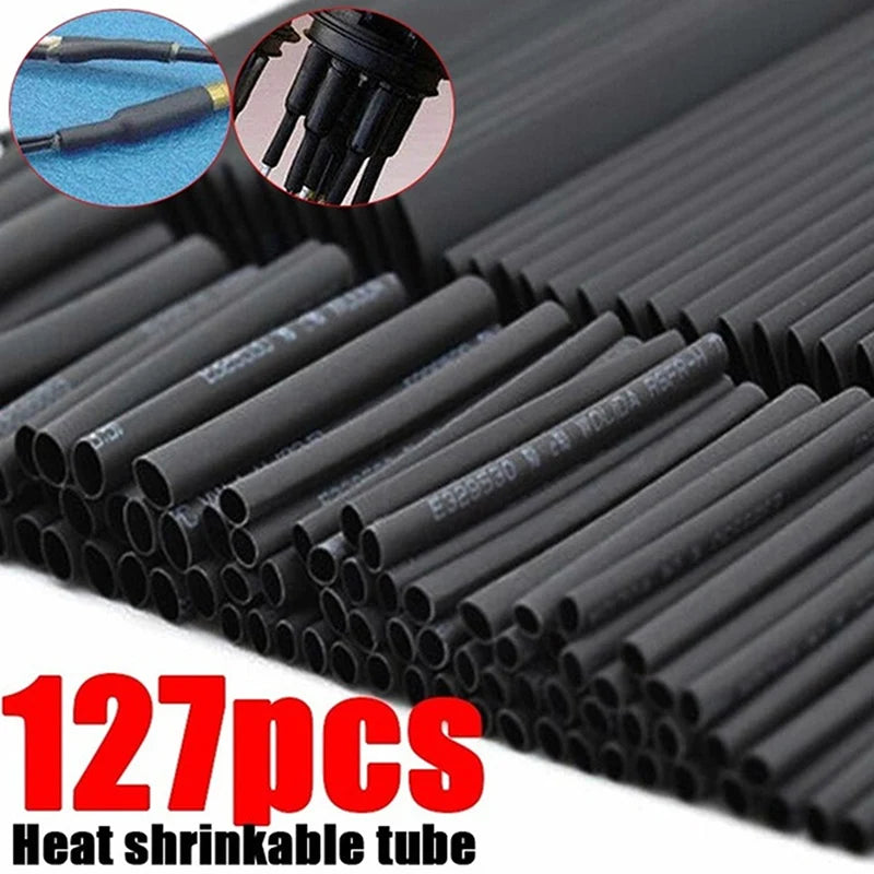 127Pcs Heat Shrink Tubing 2:1 Assortment Polyolefin Tube Car Cable Sleeving Wrap Peaceful Pleasures Health and Wellness