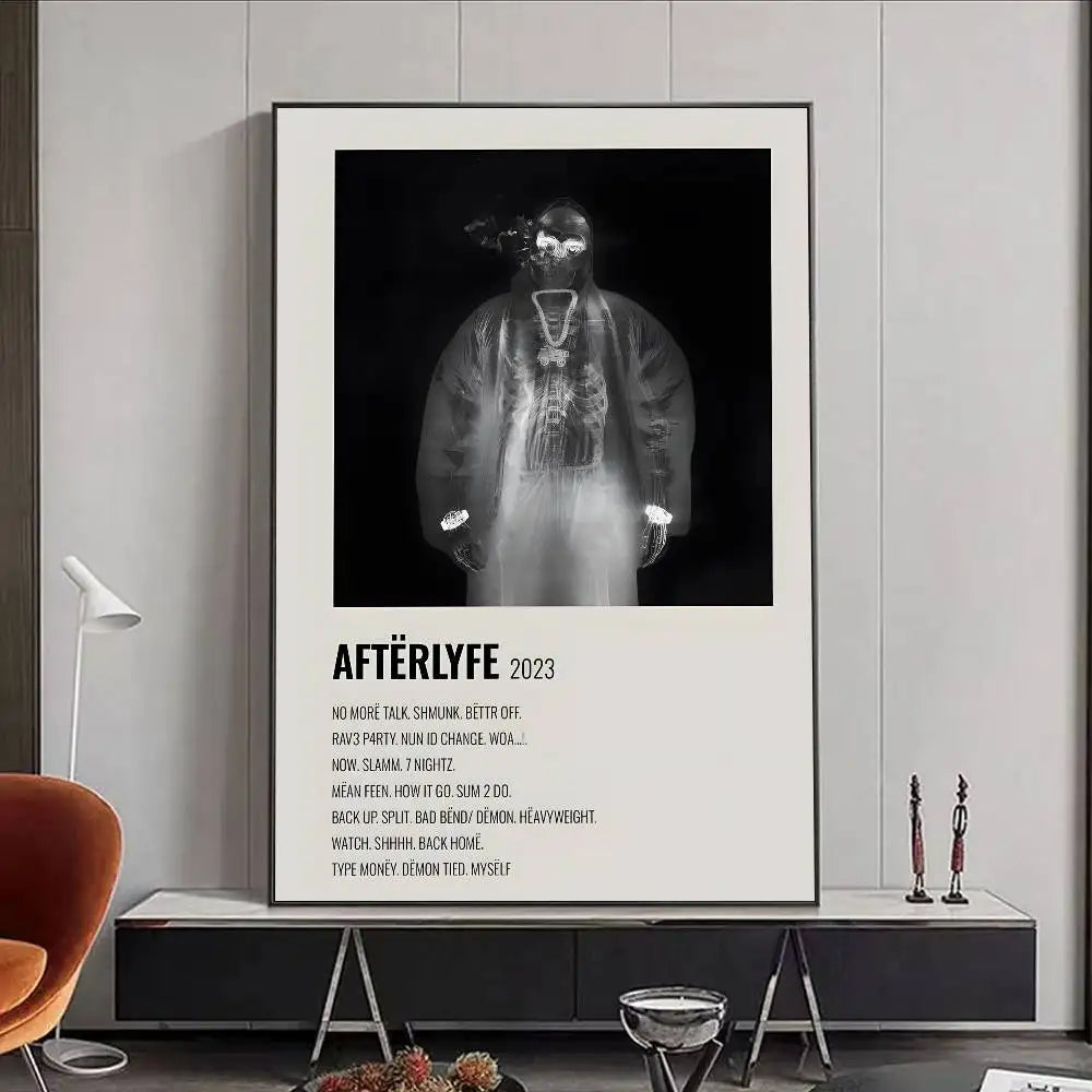 HOT Y-Yeat New Album Poster HD art poster for home living room bar office decoration sticky waterproof Peaceful Pleasures Health and Wellness z2 21X30cmNoframe