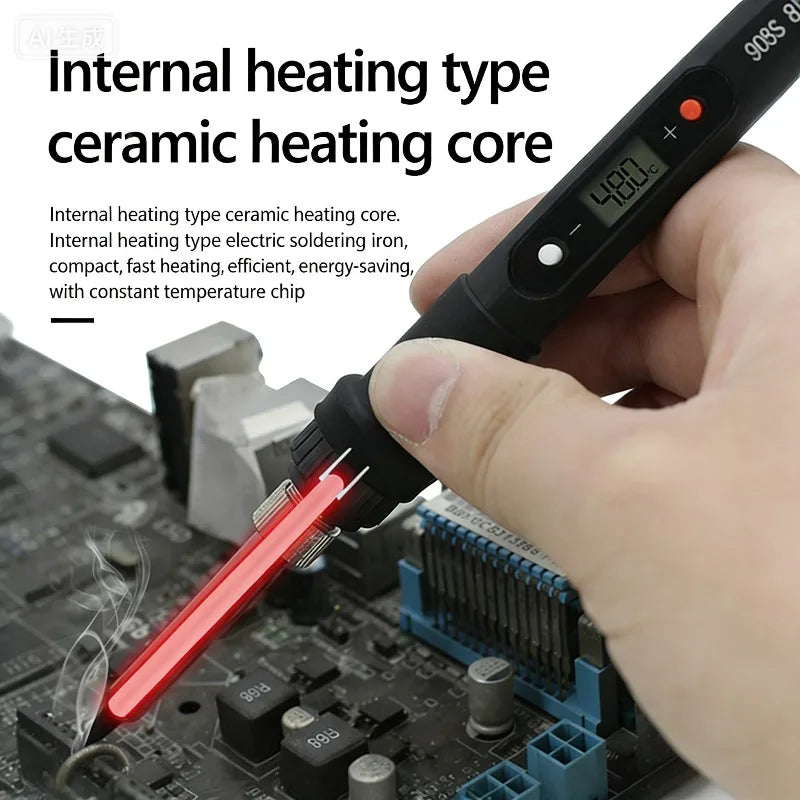 80W LCD Digital Soldering Iron | Adjustable Temp 220V | 1-5 Pack Peaceful Pleasures Health and Wellness