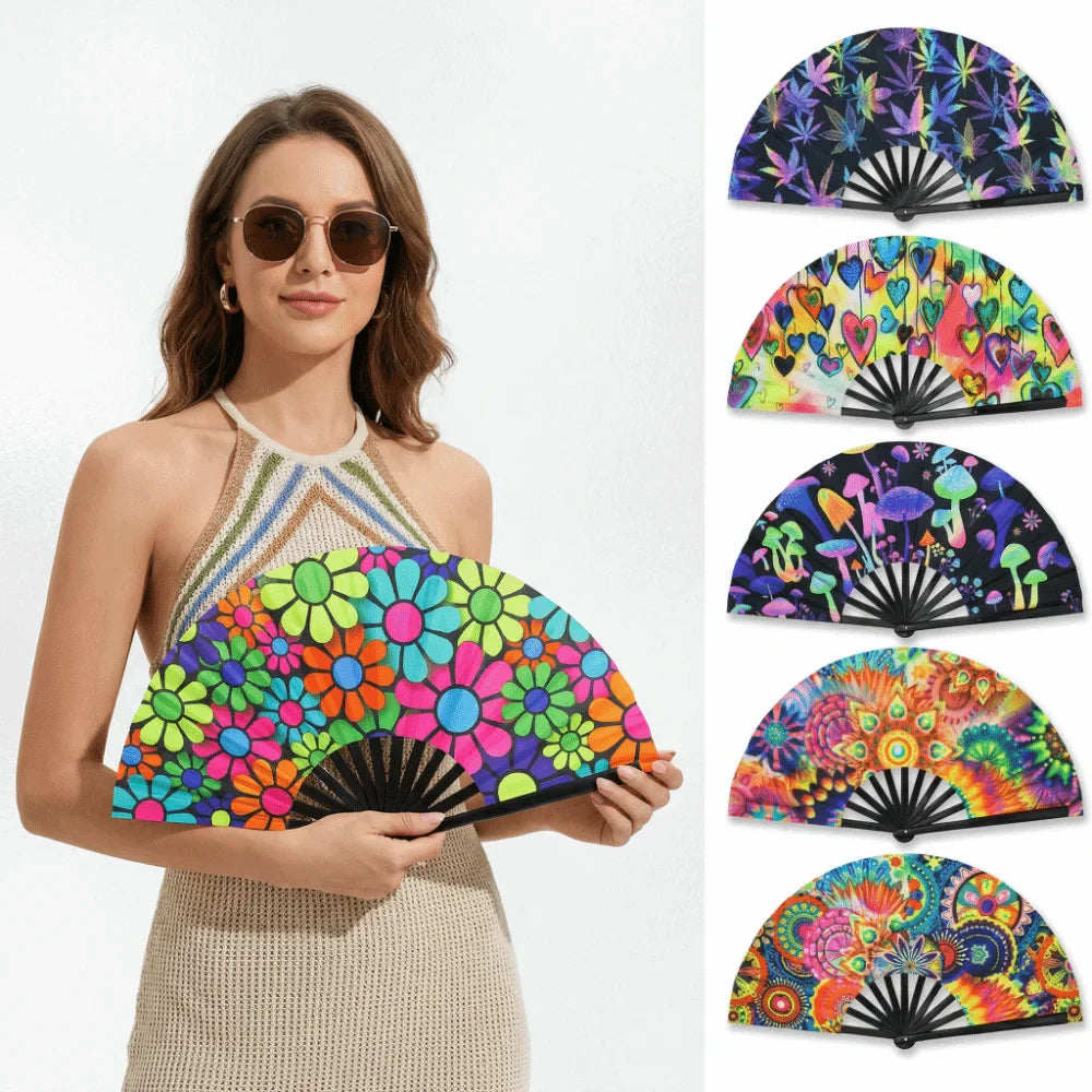 23cm Gradient Folding Kung Fu Fan | Rave, Dance & Costume
