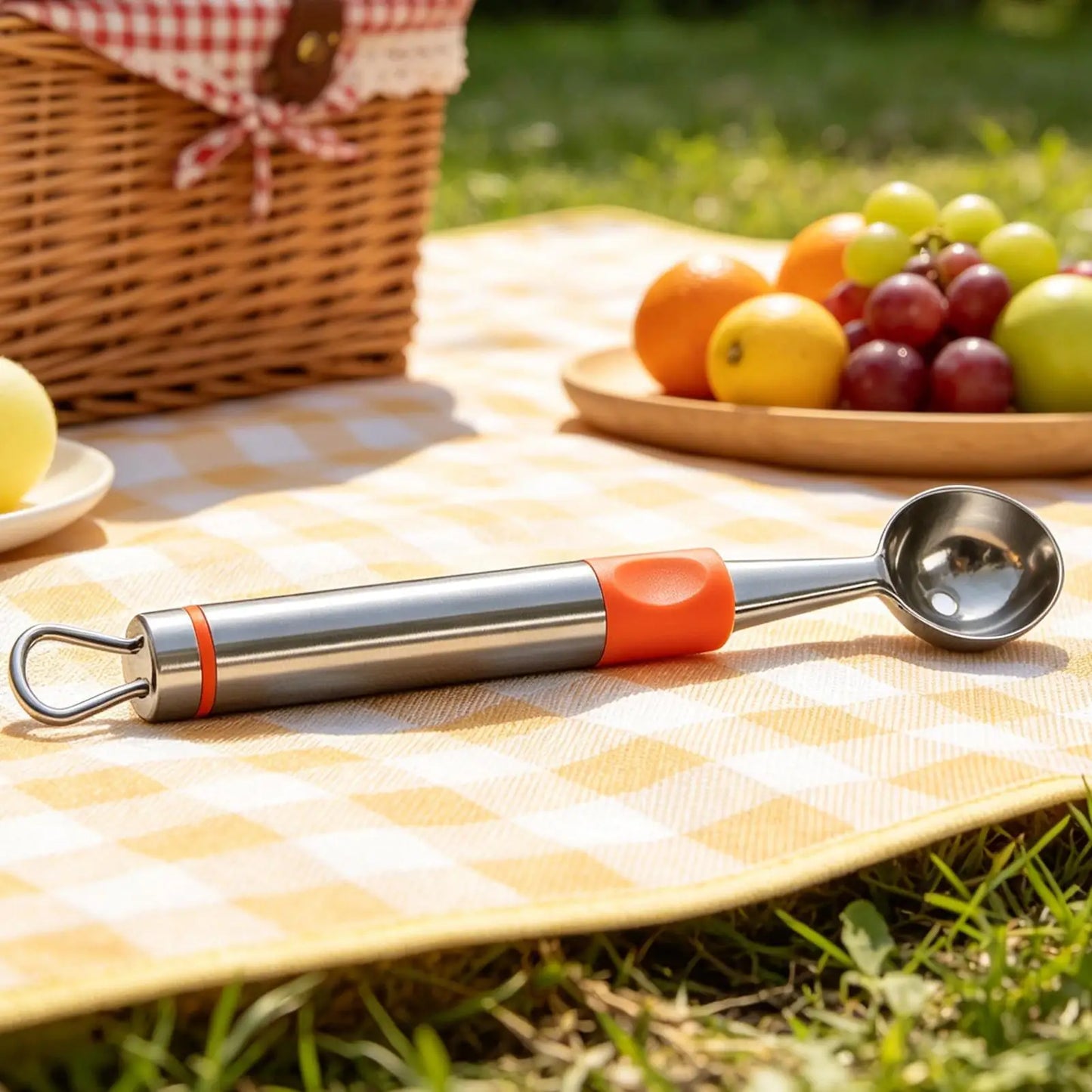 Stainless Steel Fruit Baller Scoop Watermelon Cutter Slicer Tool Melons Baller For Cantaloupe Pitaya Papaya, Ice Cream Cake Home Peaceful Pleasures Health and Wellness