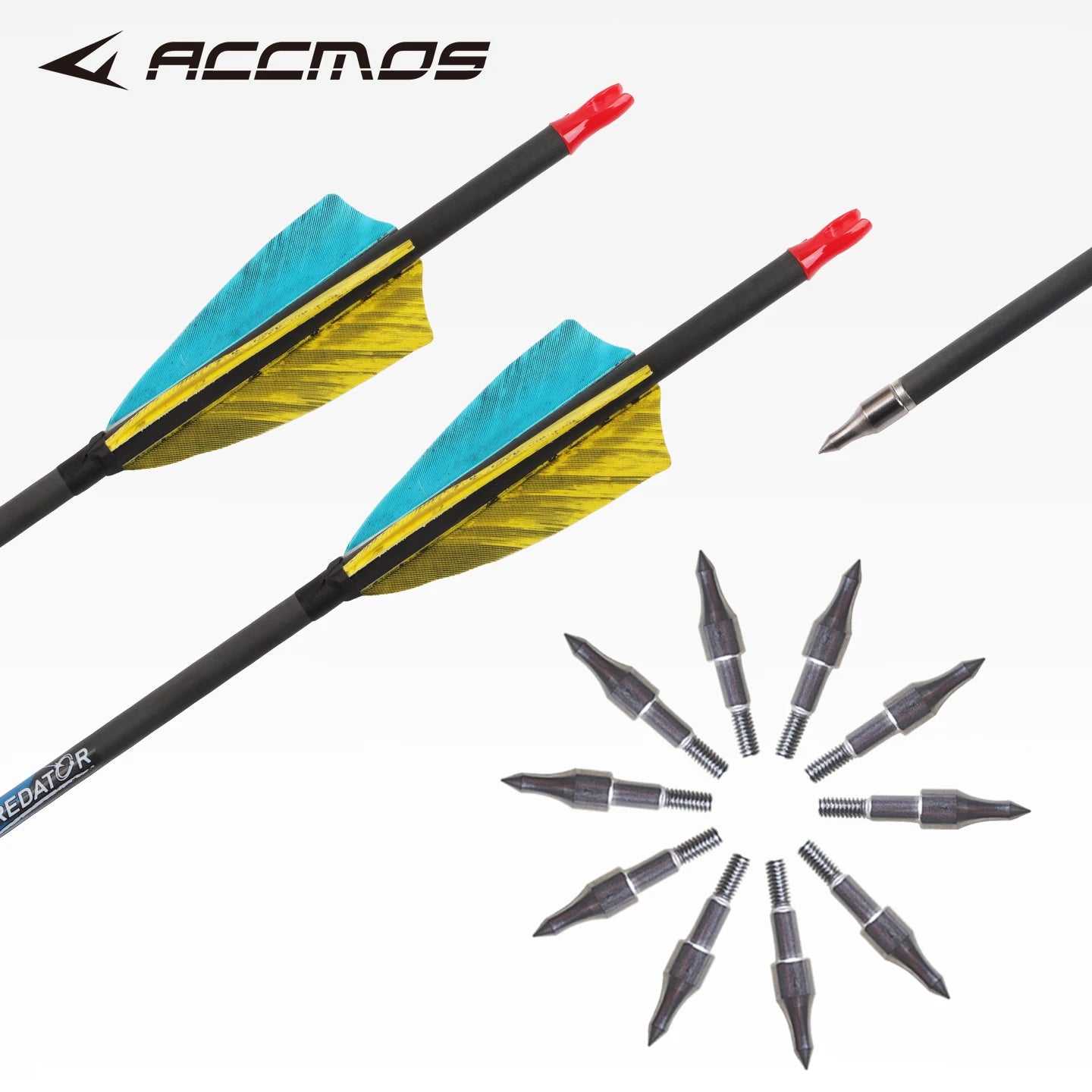 6 3 Turkey Feather Arrows Pure Carbon Arrow Spine 200-800 ID Archery