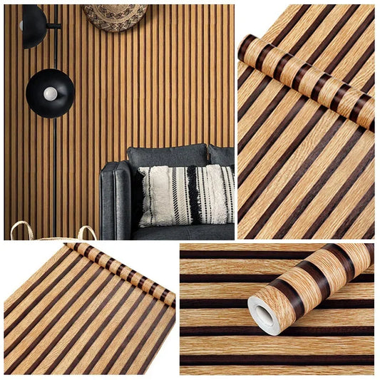 Wood Grain Peel & Stick Wallpaper – Waterproof PVC Wall Sticker 45cm Peel & Stick Wallpaper Oasis Select