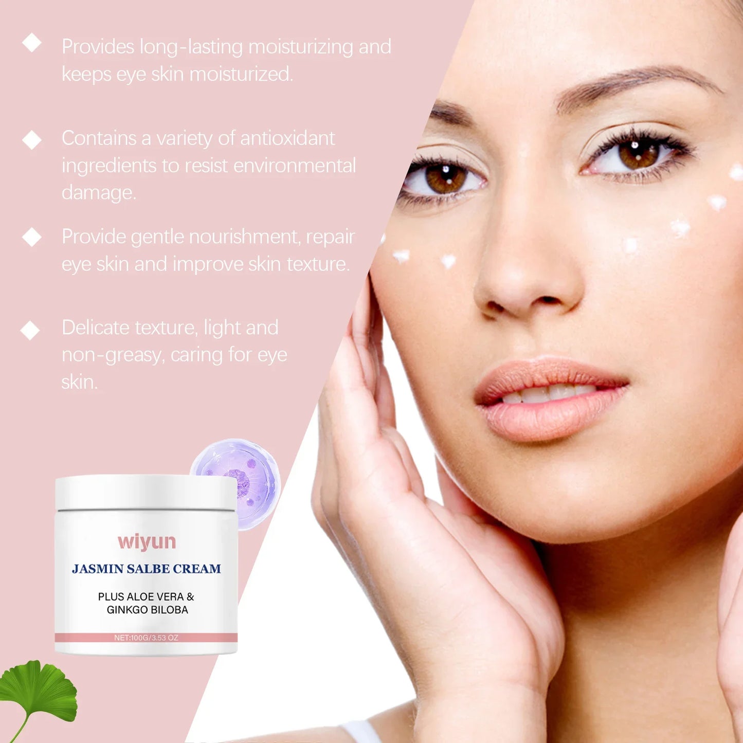 WIYUN Jasmine Eye Cream – Firms, Brightens & Hydrates 100g