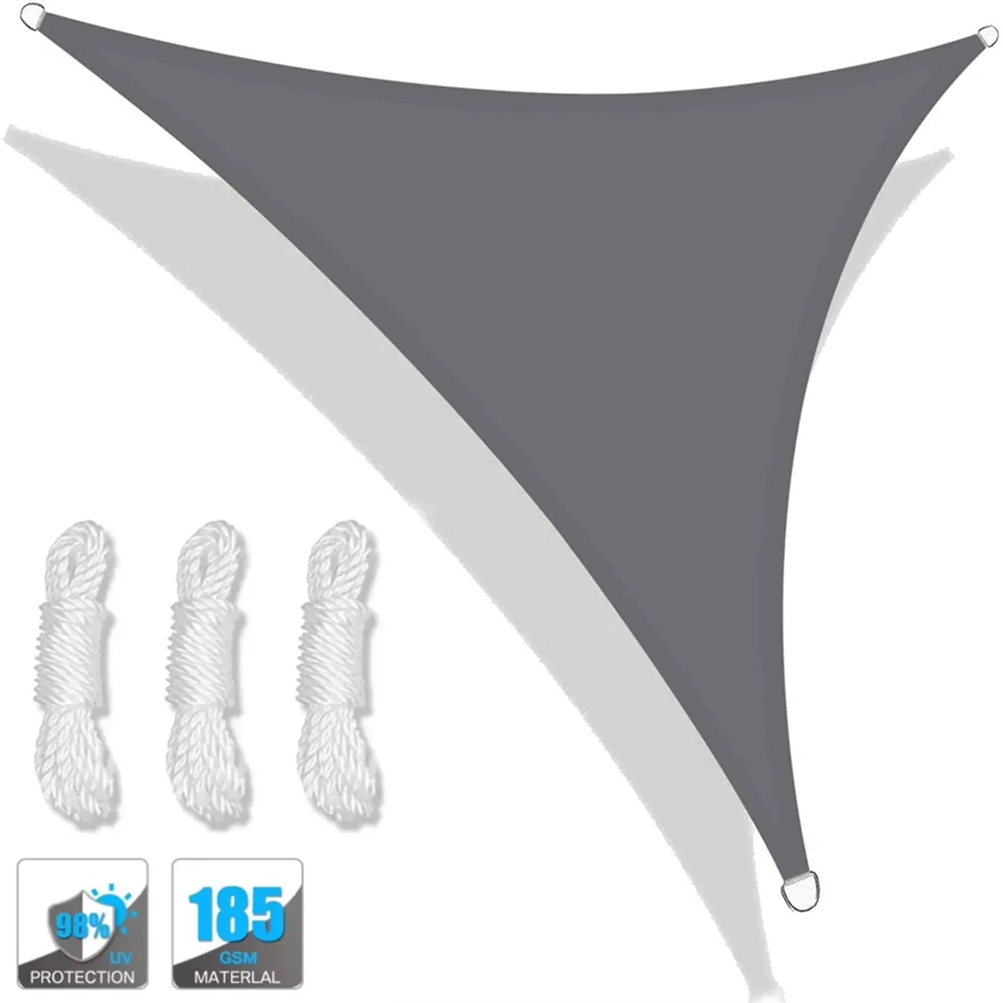 Triangle Shade Sail UPF50+ 98% UV Block Water-Resistant Canopy