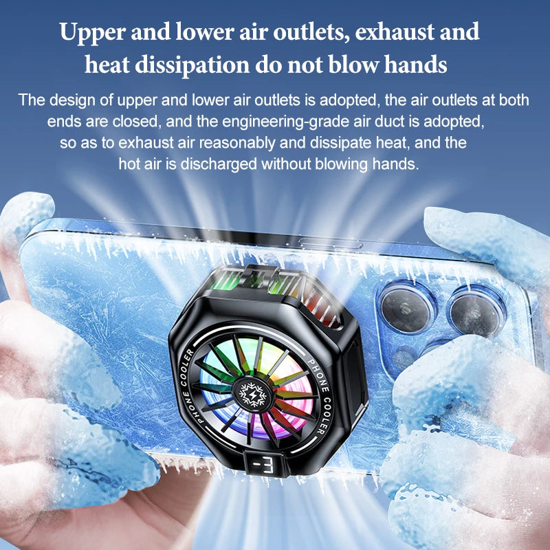 Black Shark Cooler For Cell Phone Cooling Fan Mobile Cooler Games Fan Cooling For Phone Accessories Cooler Phone Gaming Portable Peaceful Pleasures Health and Wellness