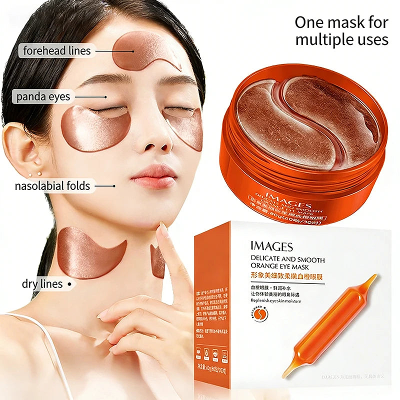 60pc Orange Under Eye Patches – Dark Circles & Anti-Aging