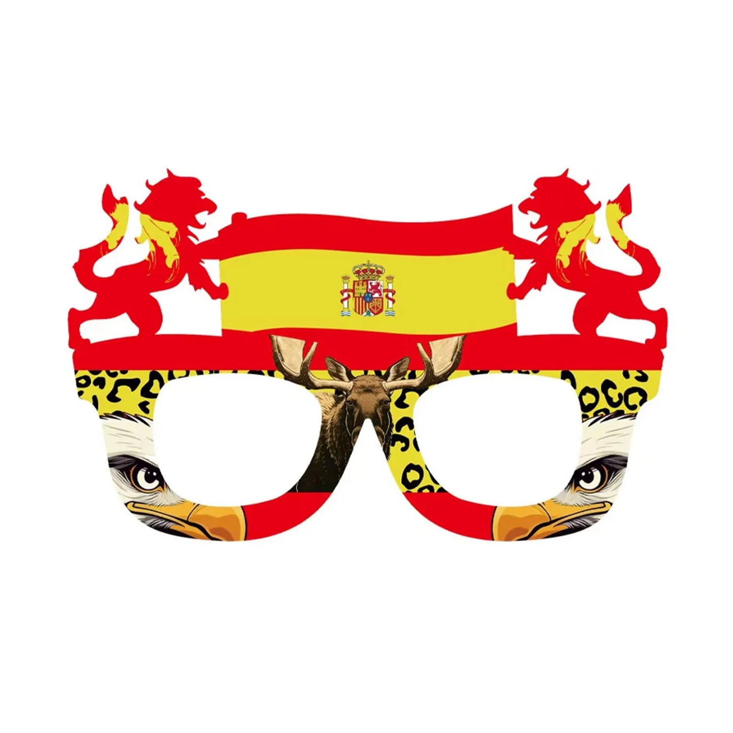 2026 Football Competition Football Costume Glasses Novelty Fun Eyeglasses Soccer Fans Cheering Props for Cheerleading Peaceful Pleasures Health and Wellness Spain Version