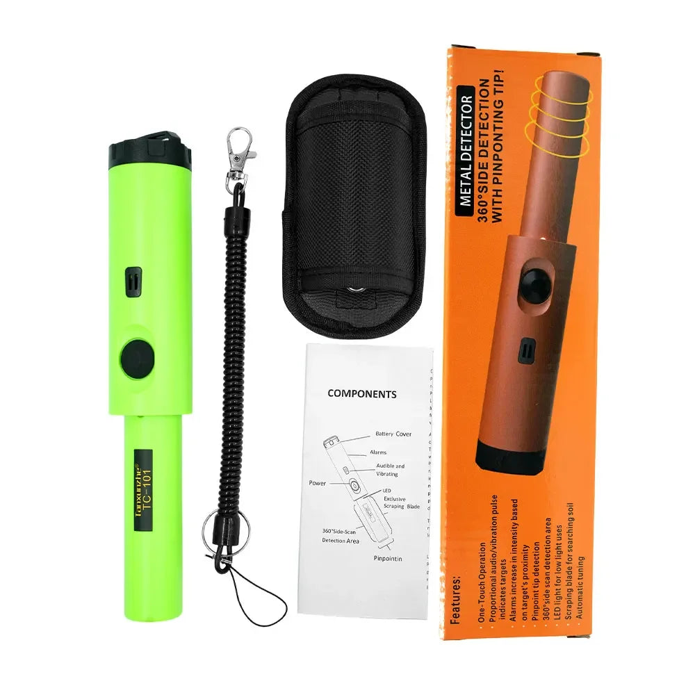 Handheld Metal Positioning Rod Underground Metal Detector TC-101 Handheld 360° High Sensitivity Gold Diggers Detector Rod Peaceful Pleasures Health and Wellness Fluorescent green