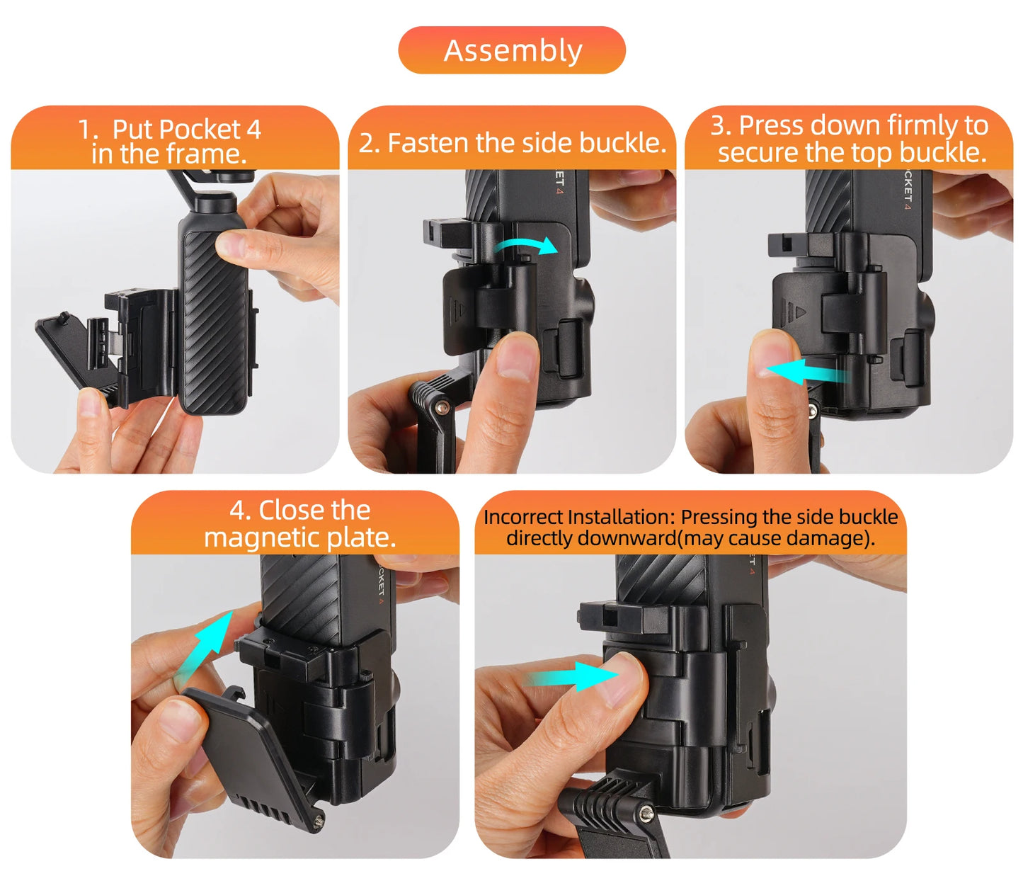 Scratch-Resistant For DJI Osmo Pocket 4 Magnetic Stand Base Angle-Adjustable Multifunctional Desktop Base Accessory Peaceful Pleasures Health and Wellness