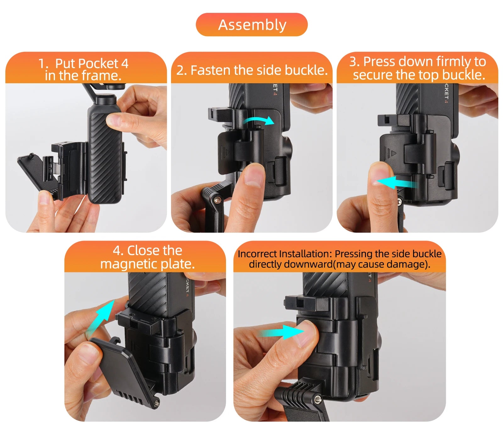 Scratch-Resistant For DJI Osmo Pocket 4 Magnetic Stand Base Angle-Adjustable Multifunctional Desktop Base Accessory Peaceful Pleasures Health and Wellness