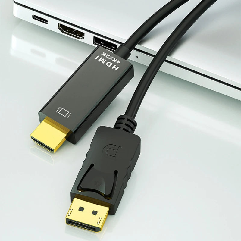 1.8M DisplayPort to HDMI-Compatible Cable 4K DP to HDMI Adapter Display Port Video Audio Converter for PC HDTV Projector Monitor Peaceful Pleasures Health and Wellness