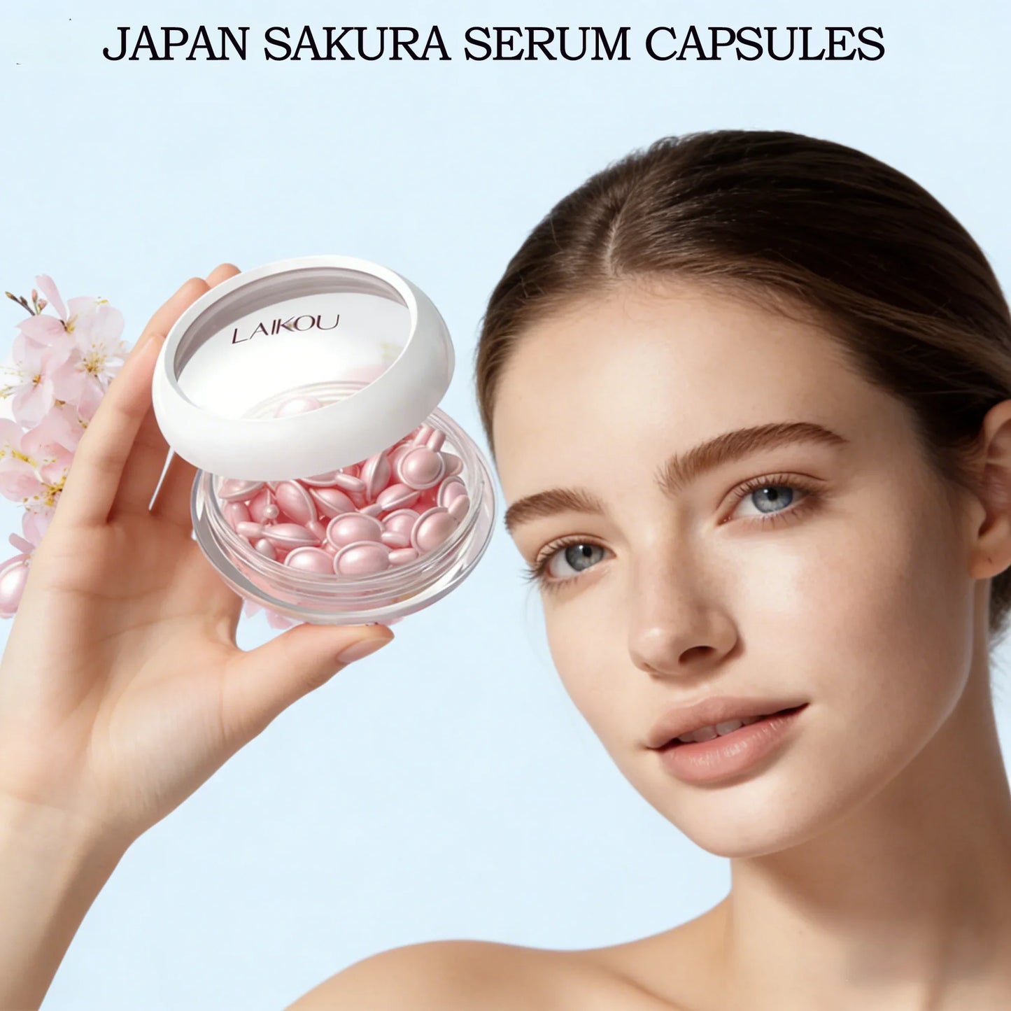 LAIKOU Sakura Capsule Face Serum – Brightening Anti-Wrinkle