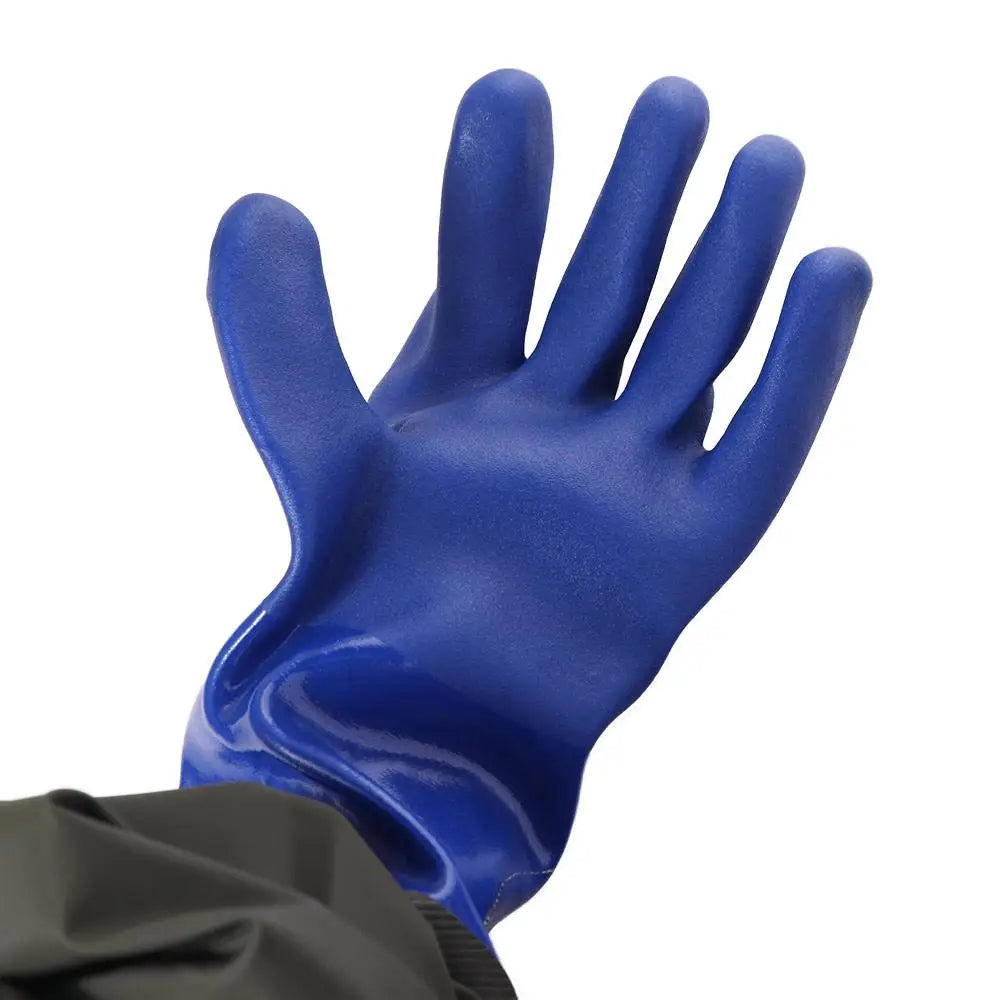 1 Pair Lengthened Labor Protection Waterproof Gloves Chemical Resistant Reusable Rubber Glove Wear-Resistant Thickened Peaceful Pleasures Health and Wellness