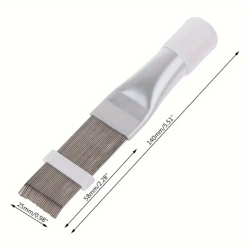1-piece Air Conditioner Fin Cleaning Comb Stainless Steel Brush