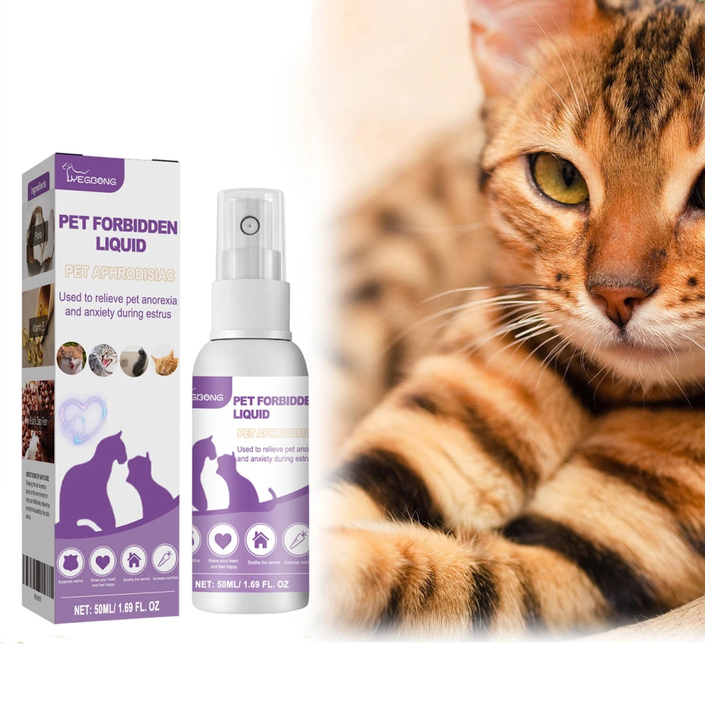 Pet Calming Pheromone Spray for Cats & Dogs – Anxiety Relief 50ml