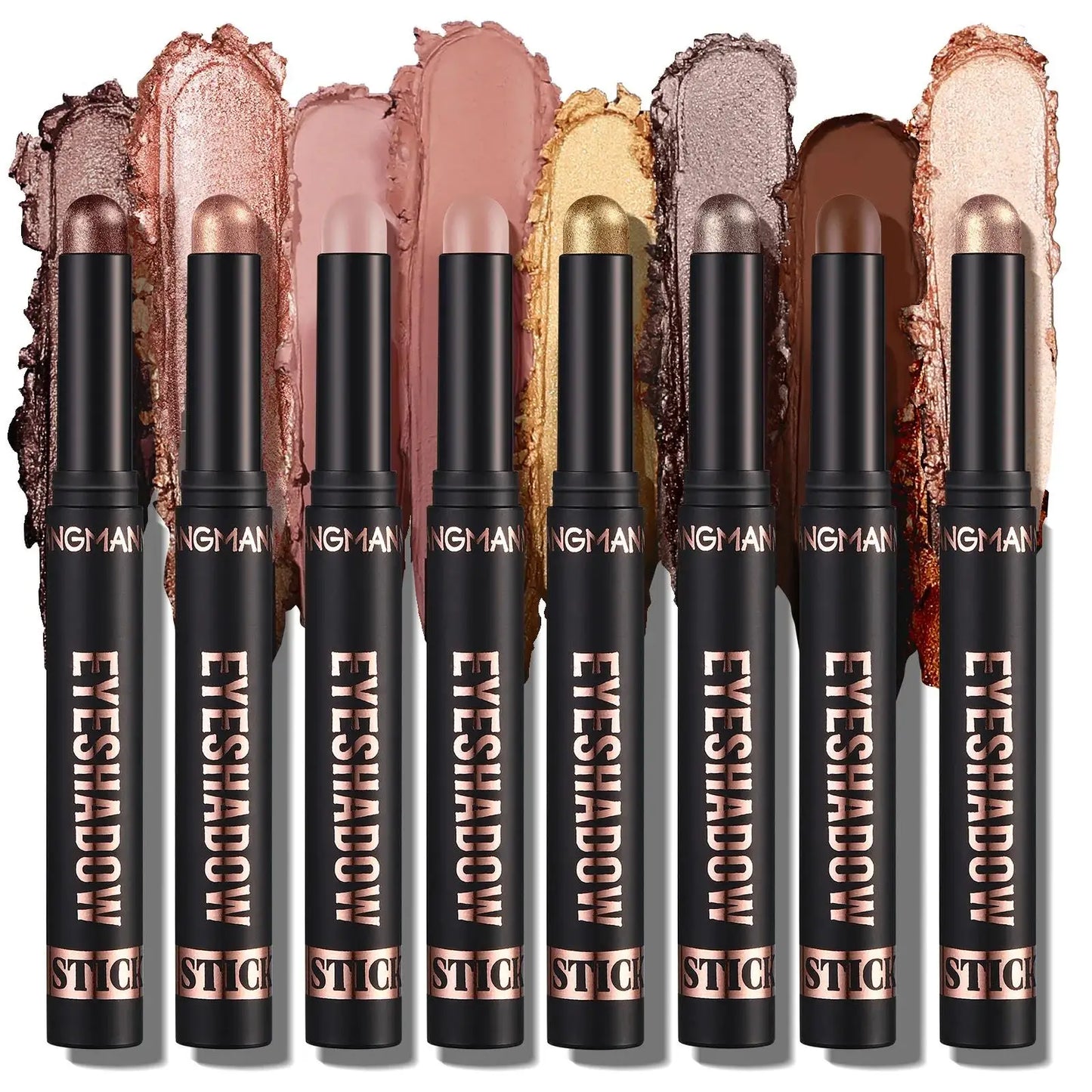Langmanni 16 Metallic Eyeshadow Sticks – 8 Colors, Waterproof