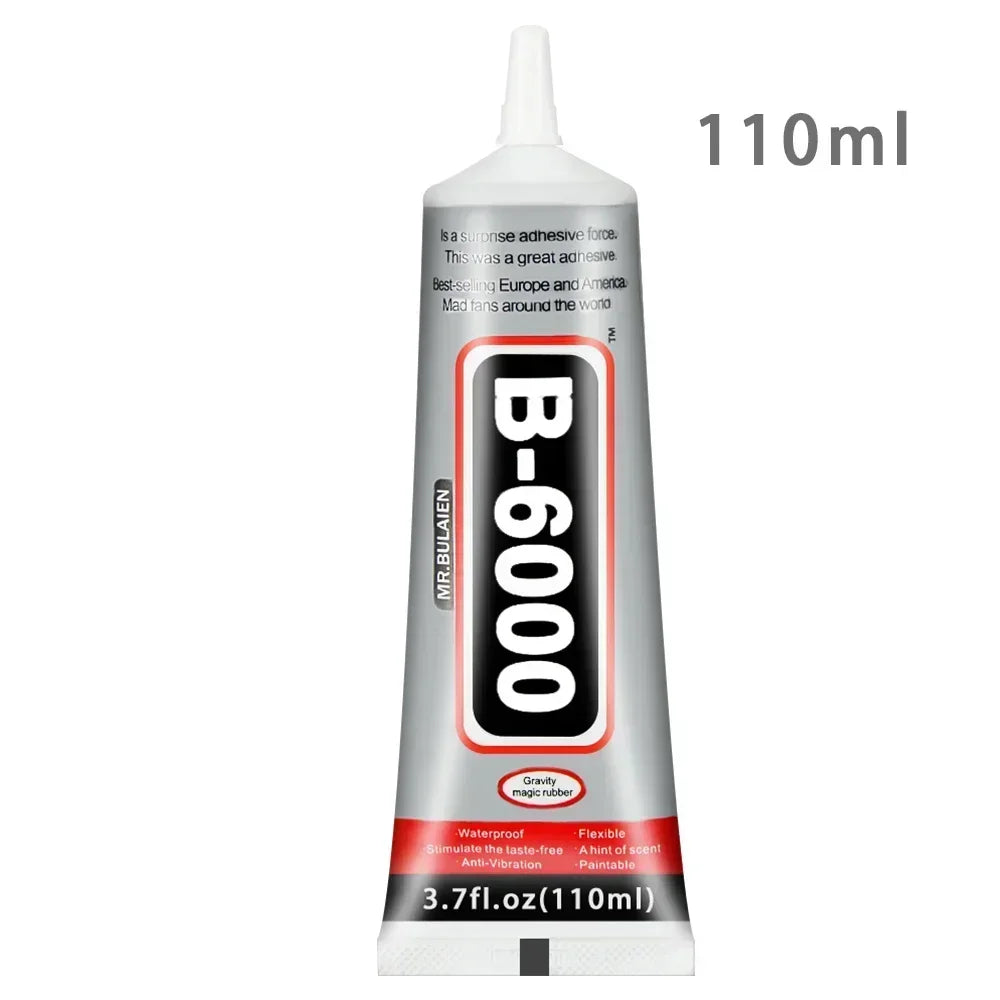 B6000 9ml 15ml 25ml 50ml Rhinestones Crystal Adhesive Mobile Phone Screen Super Glue Repair Jewelry DIY Crafts Glass Supplies Peaceful Pleasures Health and Wellness 110ml