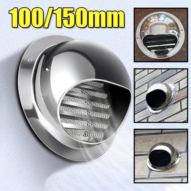 Stainless Steel Round Air Vent Grille Cover | Wall & Ceiling
