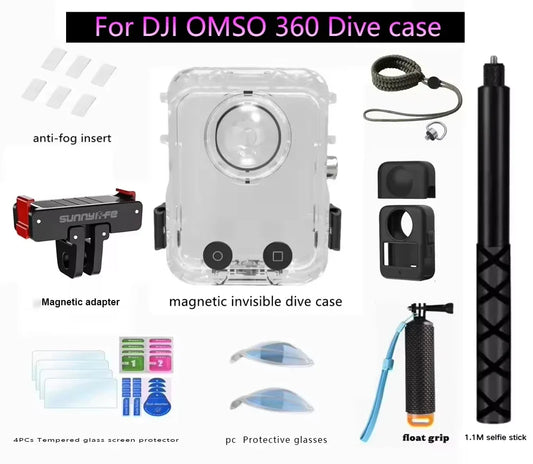 DJI Osmo 360 Waterproof Dive Case – 40M Invisible Housing Waterproof Camera Housing Oasis Select