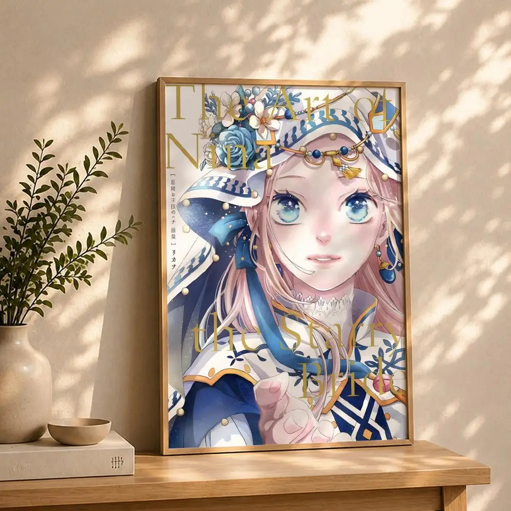 Manga N-Nina the Starry BrideS Poster HD Self Adhesive Waterproof Wall Art Ideal for Home Office Dorm Bedroom Great Gift Peaceful Pleasures Health and Wellness White7 15X20cmNoframe