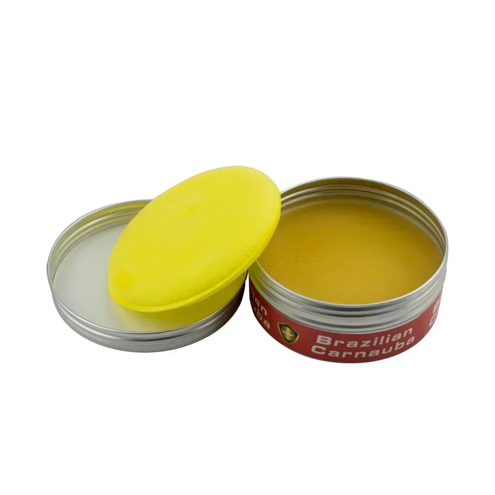 200g Carnauba Paste Car Wax Auto Paint Care Wax Brazilian Polishing Wax Paste High Gloss Shine Super Hydrophobic Coating Glazing Peaceful Pleasures Health and Wellness For all color