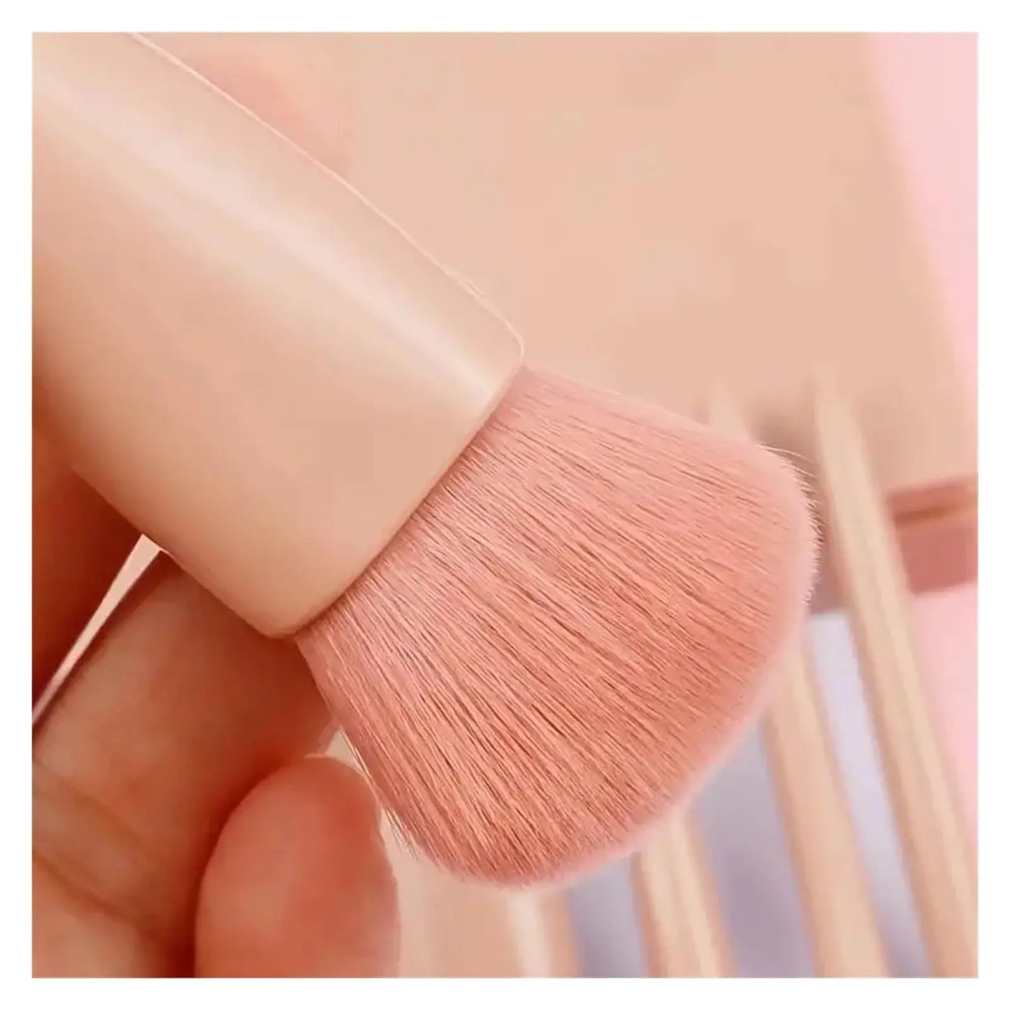 5-Piece Mini Travel Makeup Brush Set with Case & Mirror
