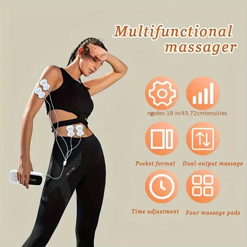 Multifunctional Digital Modes Massage Device ECG Neck Massage Machine Mini Muscle Device Peaceful Pleasures Health and Wellness