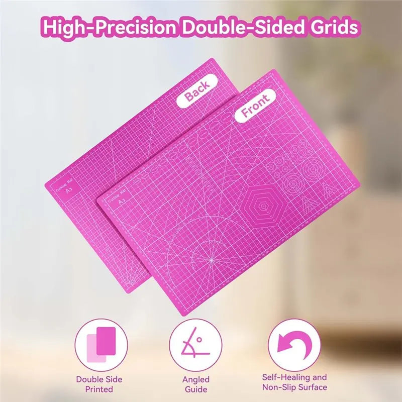 A36T-For Rotary Cutting Mat 3 Pcs Self Healing, Double-Sided Non-Slip For Rotary Cutting Board, Sewing, Quilting, Crafting Peaceful Pleasures Health and Wellness