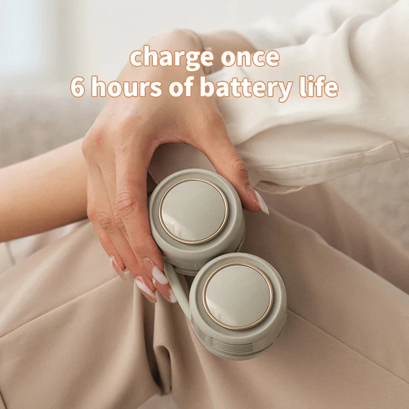 Portable Bladeless Neck Fan – USB Rechargeable, 3-Speed Wearable Neck Fan Oasis Select